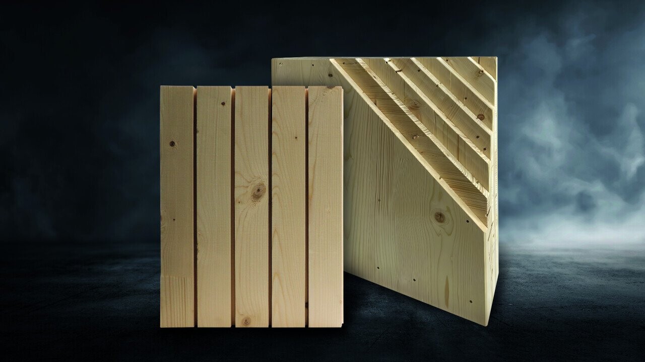 Woodbloc represents sustainable walls and ceilings made of solid, domestic wood.