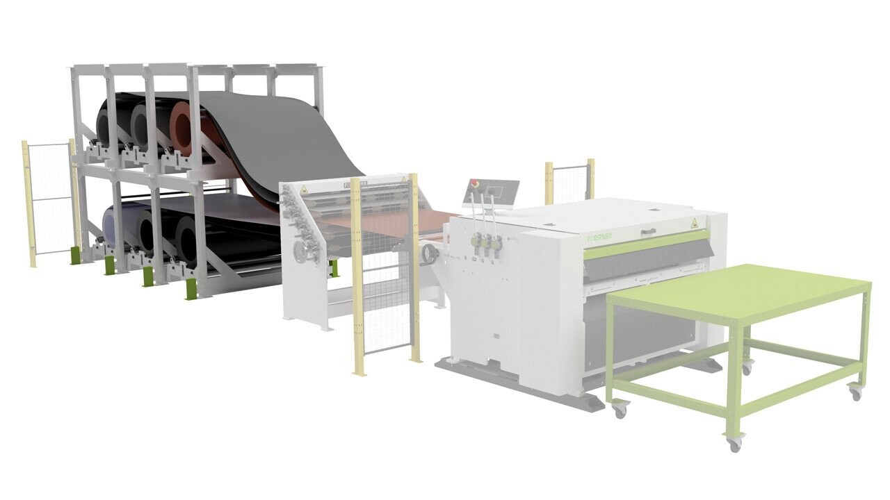 Up to 8 different materials can be fixed in the multiple table and the desired variant can simply be fed to the cut-to-length line.
