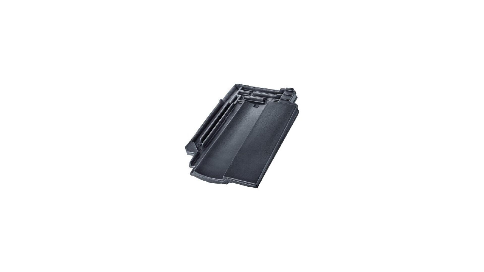 A black plastic organizer tray with multiple compartments, designed to fit inside a drawer or storage area, isolated on a white background.